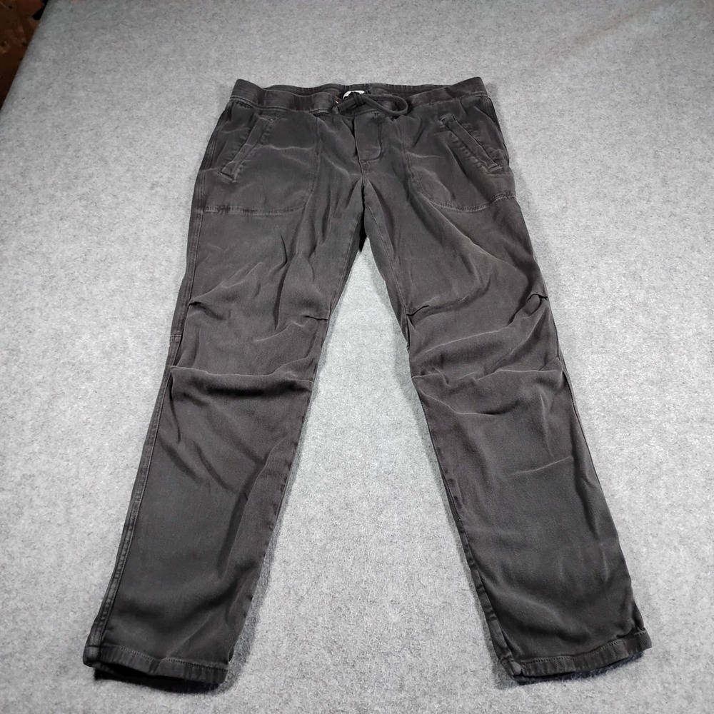 James Perse Standard Soft Drape Pants Gray Drawstring Tapered WKL1730 Size 3 L - Picture 2 of 11